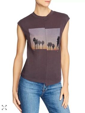 Frame Palm Sunset Muscle Tee Size XS Faded Nior